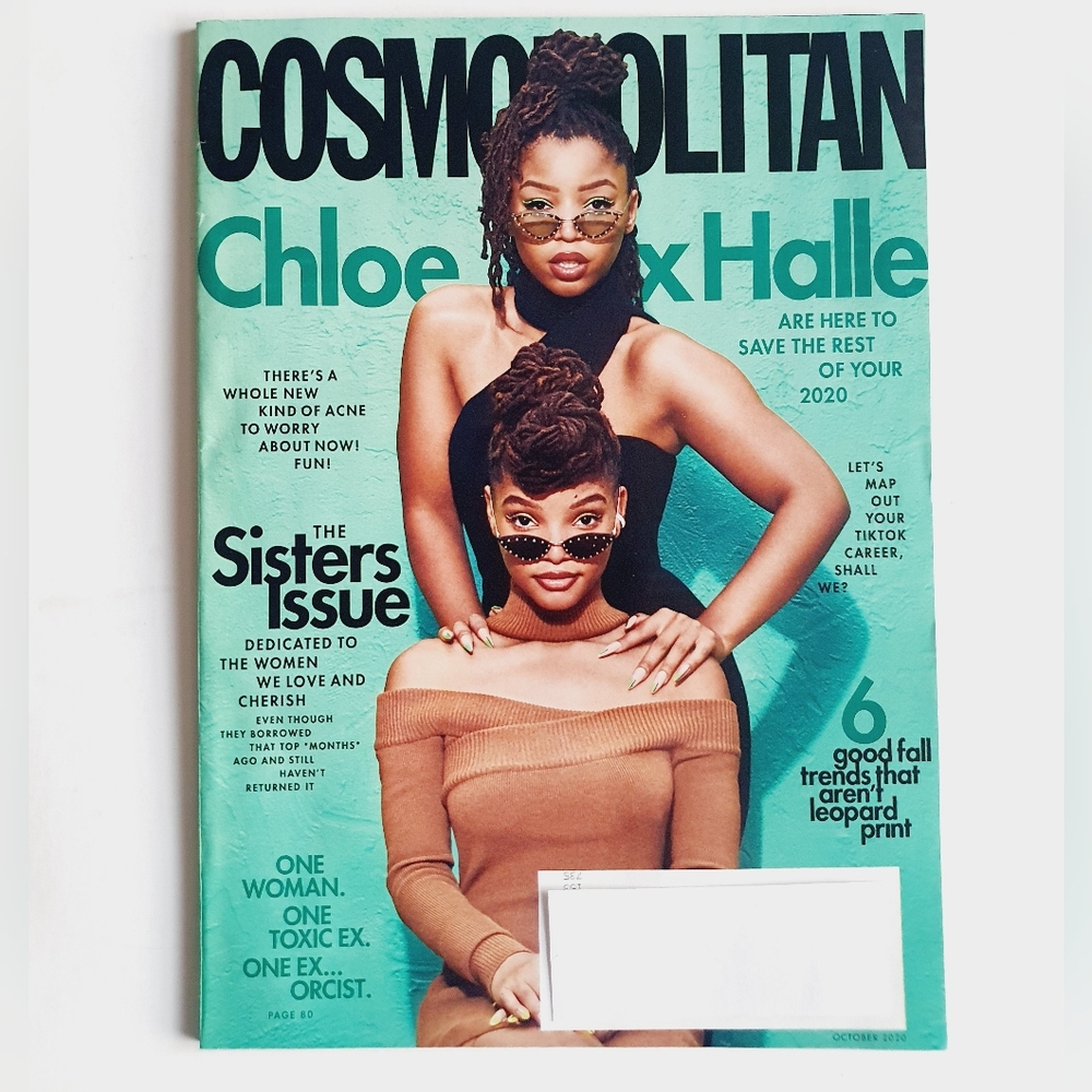 Cosmopolitan Magazine October, 2020 - Chole & Halle - The Sisters Issue